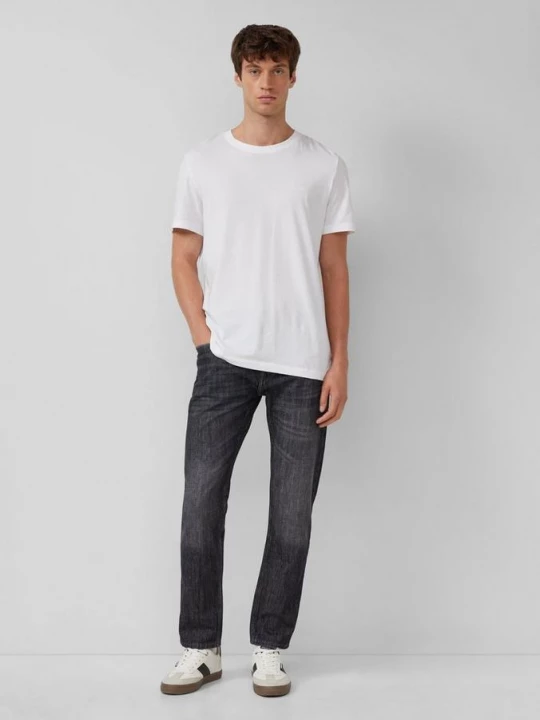 Foto van product Mauro jeans / Regular fit / Halfhoog / Taps toelopende pijpen / 100% katoen s.Oliver grijs
