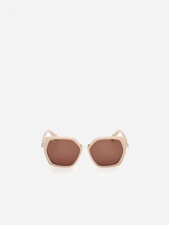 Foto van product Max Mara Zonnebril 'Maxmara MM0136 Shiny dark green / 14 / 140 Women Sunglasses' ivoor