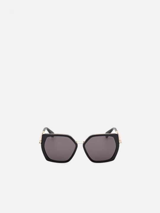 Foto van product Max Mara Zonnebril 'Maxmara MM0136 Shiny dark green / 14 / 140 Women Sunglasses' zwart