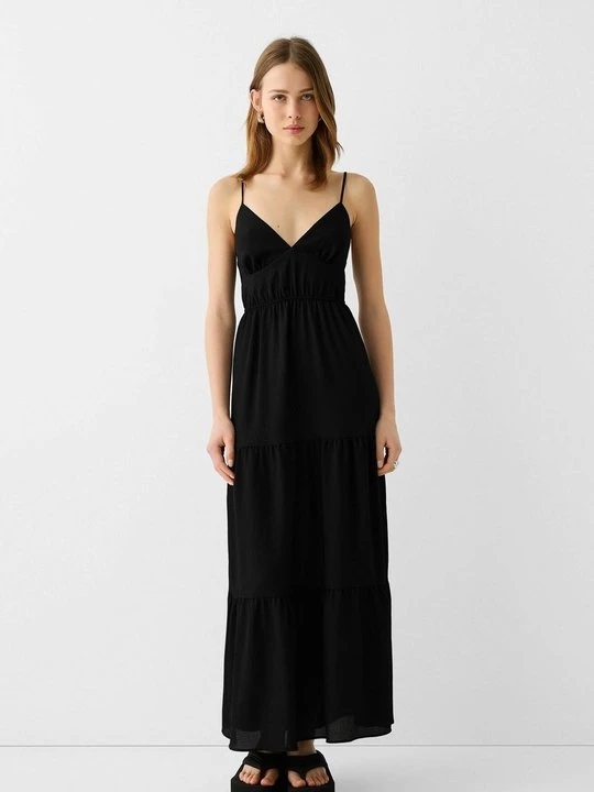 Foto van product Maxi-jurk Bershka zwart
