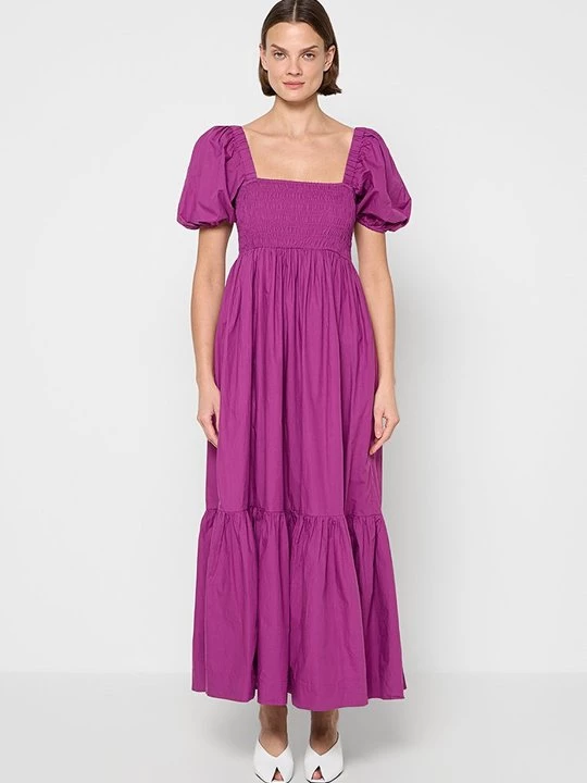Foto van product Maxi-jurk Ganni bordeauxrood