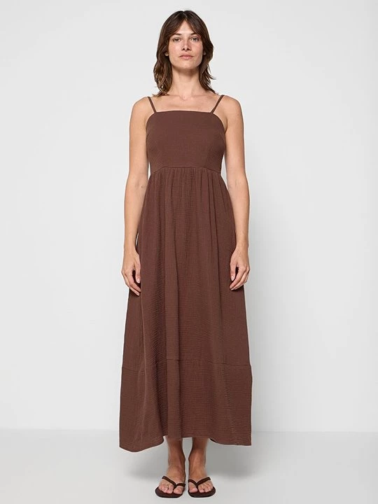 Foto van product Maxi-jurk Le Jardin du Lin bruin