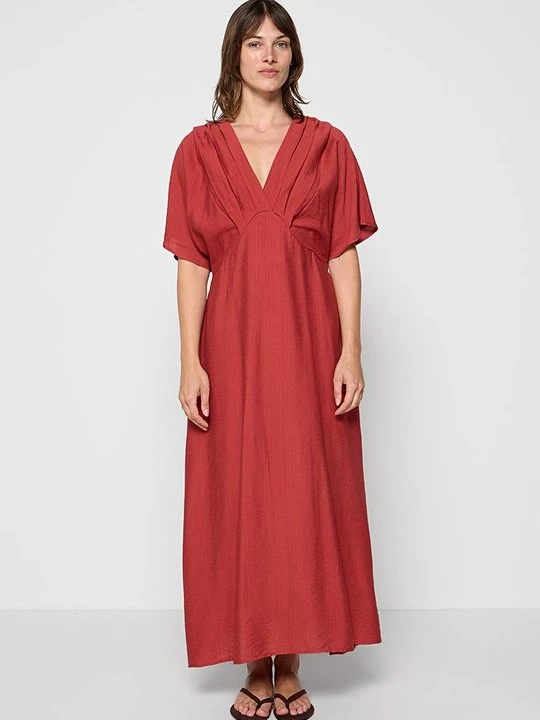 Foto van product Maxi-jurk Le Jardin du Lin rood