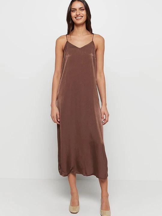 Foto van product Maxi-jurk Only donkerbruin