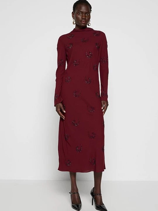 Foto van product Maxi-jurk Pinko bordeauxrood