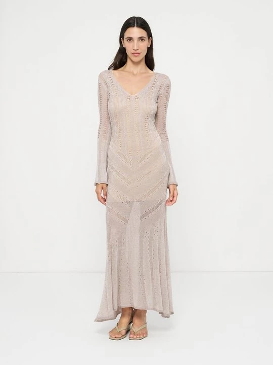 Foto van product Maxi-jurk TWINSET zandkleur