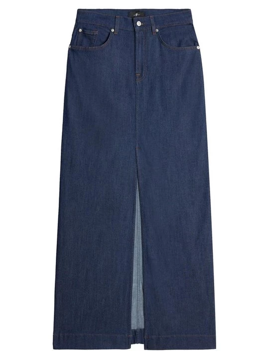 Foto van product Maxirok 7 For All Mankind lichtblauw denim