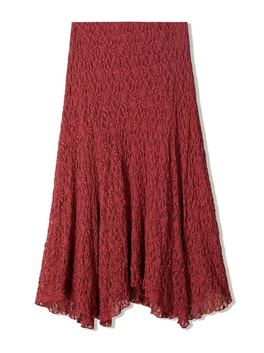 Foto van product Maxirok Bershka donkerrood