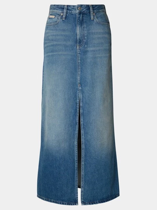 Foto van product Maxirok Calvin Klein Jeans donkerblauw denim
