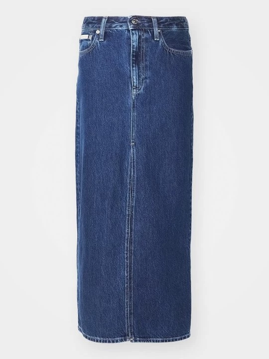 Foto van product Maxirok Calvin Klein Jeans donkerblauw denim