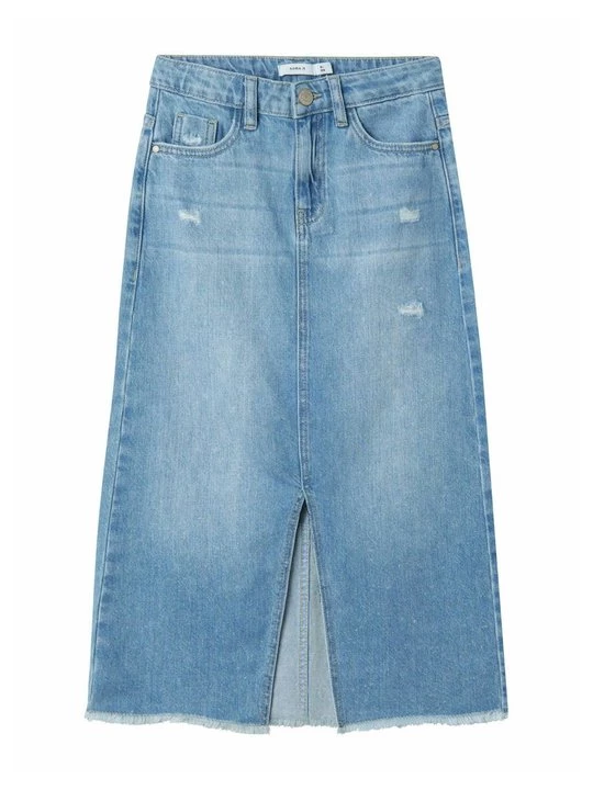 Foto van product Maxirok NAME IT lichtblauw denim