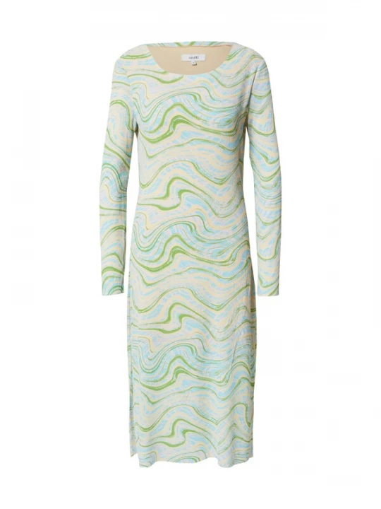 Foto van product mbym Jurk aqua / pastelblauw / pasteelgeel / groen