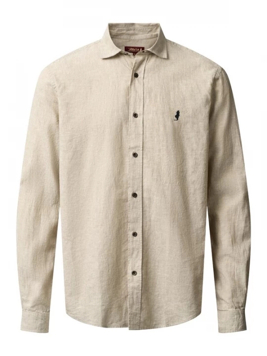 Foto van product MCS Overhemd 'MCPasadena' crème / taupe
