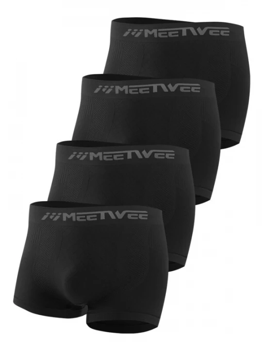 Foto van product MEETWEE Boxershorts '4 Pack Men's Breathable Underwear' zwart