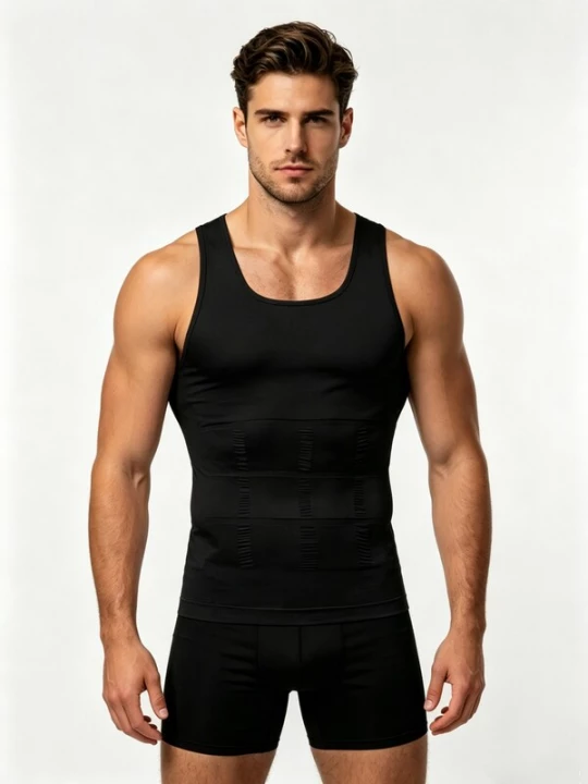 Foto van product MEETWEE Shirt '2-Pack Shapewear Tank Top' zwart
