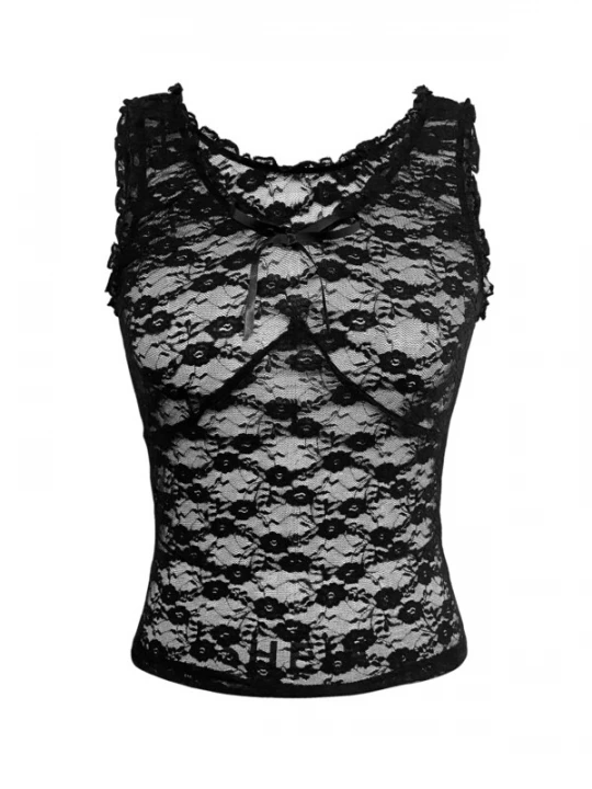 Foto van product MEETWEE Top 'Summer Lace Tank Top' zwart