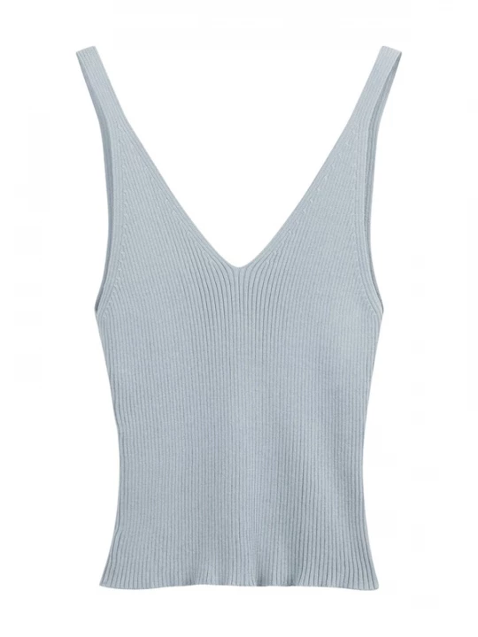 Foto van product MELA Gebreide top 'Rhada' pastelblauw