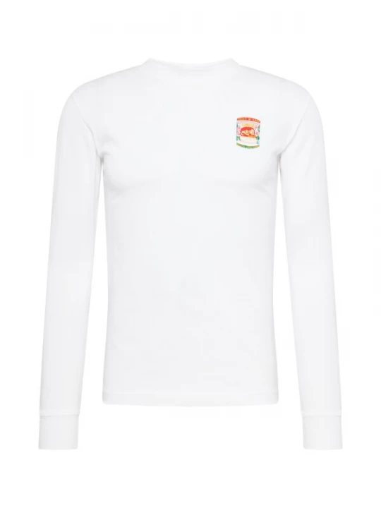 Foto van product MELA Shirt 'Artist Edition Anjali' jade groen / lichtoranje / grenadine / wit