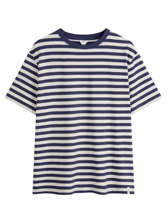Foto van product MELA Shirt 'BHAJAN' donkerblauw / wit
