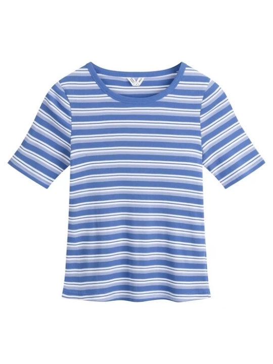Foto van product MELA Shirt 'Jasleen' blauw / duifblauw / wit