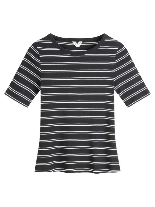 Foto van product MELA Shirt 'Jasleen' zwart / wit
