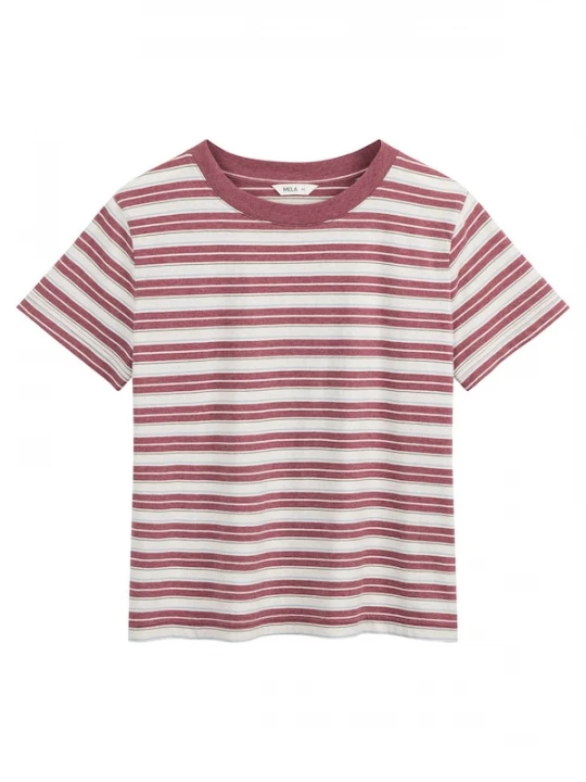 Foto van product MELA Shirt 'Khira' duifblauw / olijfgroen / bourgogne / wit