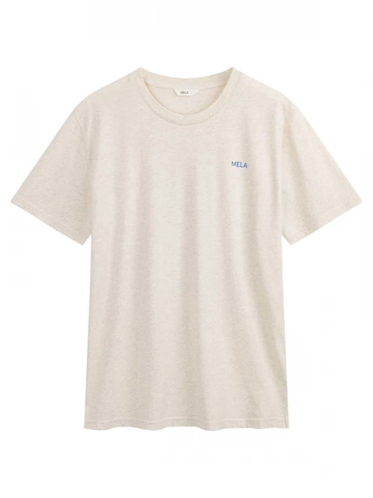 Foto van product MELA Shirt 'Sadhil' beige gemêleerd / smoky blue