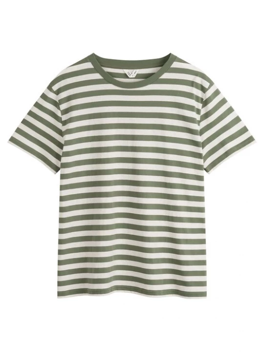 Foto van product MELA Shirt 'Sadhil' olijfgroen / wit