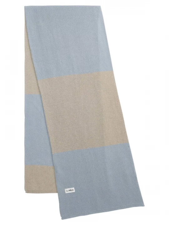Foto van product MELA Sjaal 'Kazim' beige / lichtblauw