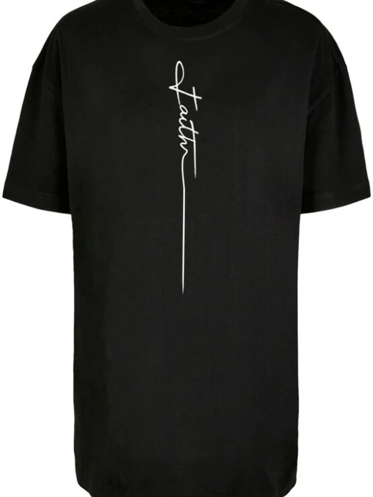 Foto van product Merchcode Oversized shirt 'Faith' zwart / wit