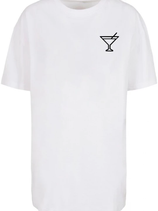 Foto van product Merchcode Oversized shirt 'Summer - Cocktail' zwart / wit