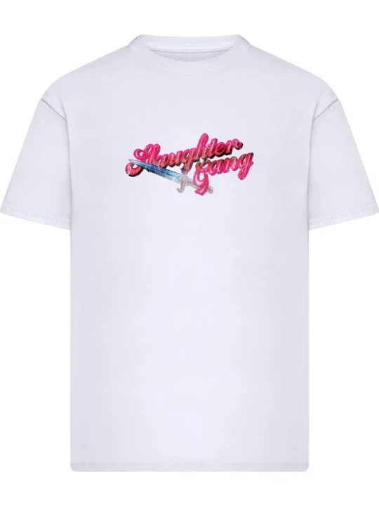Foto van product Merchcode Shirt '21 Savage Collegiate' blauw / pink / rood / wit