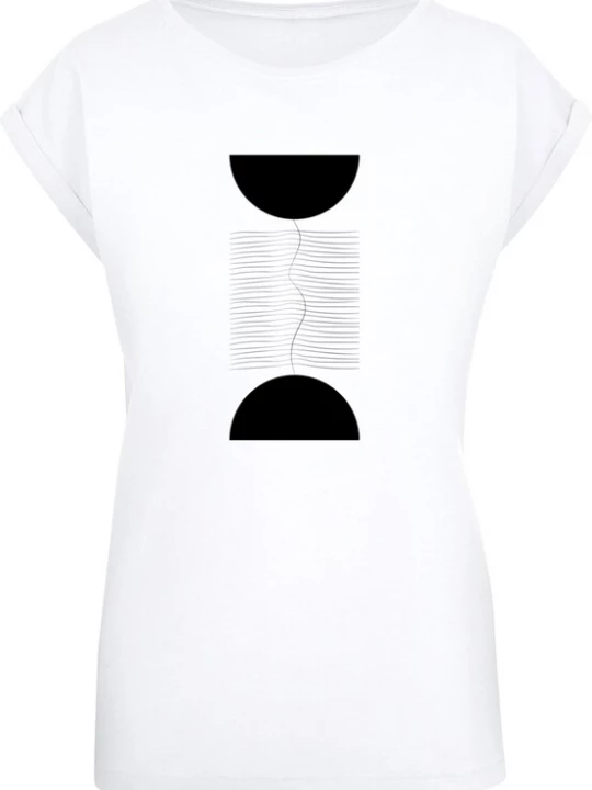 Foto van product Merchcode Shirt 'Abstract Lines' zwart / wit