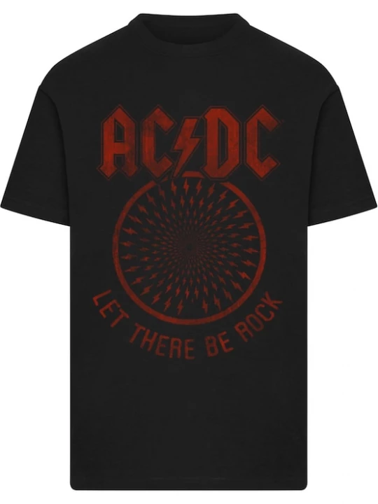 Foto van product Merchcode Shirt 'ACDC Let There Be Rock' donkerrood / zwart