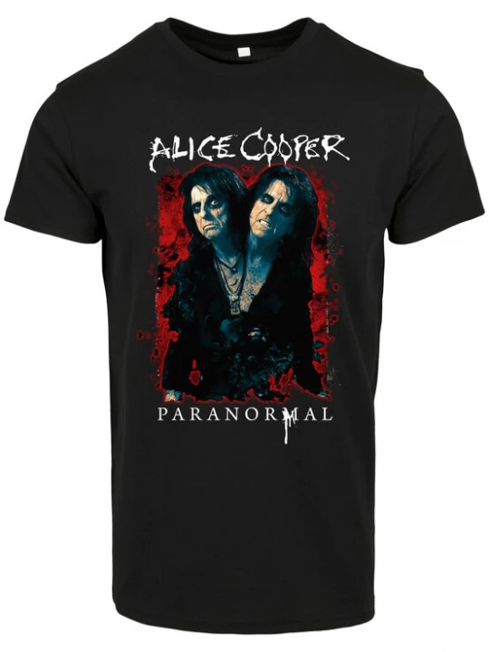 Foto van product Merchcode Shirt 'Alice Cooper Paranormal' blauw / rood / zwart / wit