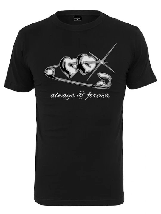 Foto van product Merchcode Shirt 'Always And Ever' grijs / zwart / wit