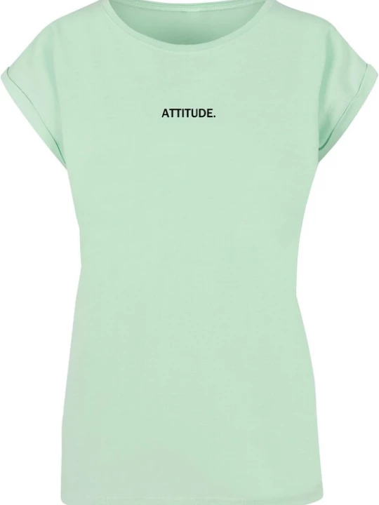 Foto van product Merchcode Shirt 'Attitude' smaragd / mintgroen / zwart