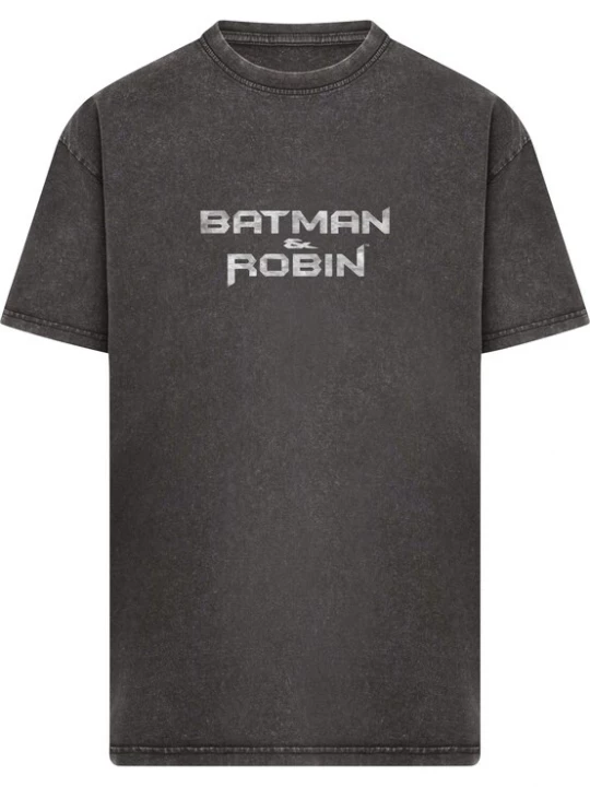 Foto van product Merchcode Shirt 'Batman & Robin' blauw / groen / rood / zwart