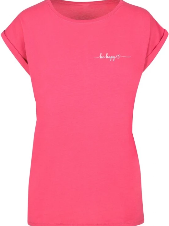 Foto van product Merchcode Shirt 'Be Happy' pink