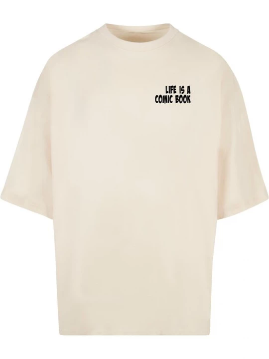 Foto van product Merchcode Shirt 'Book Comic' geel / jade groen / lila / wolwit