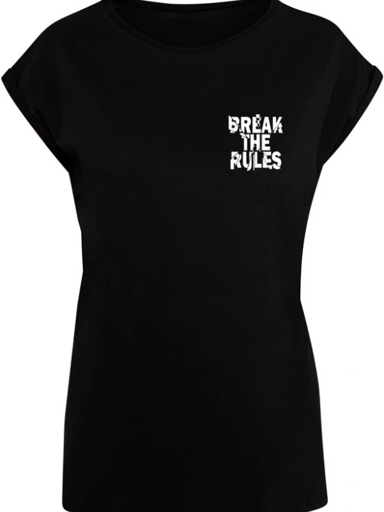 Foto van product Merchcode Shirt 'Break The Rules 2' zwart / wit