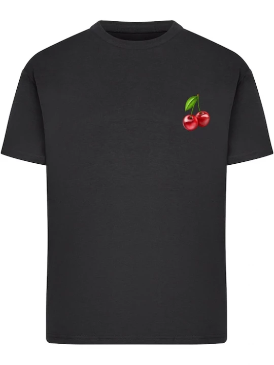 Foto van product Merchcode Shirt 'Cherries 2' groen / rood / zwart