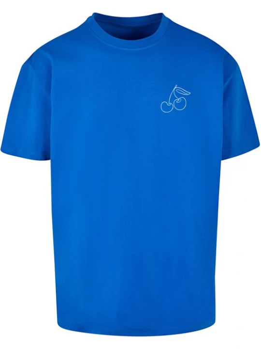 Foto van product Merchcode Shirt 'Cherry' kobaltblauw / wit