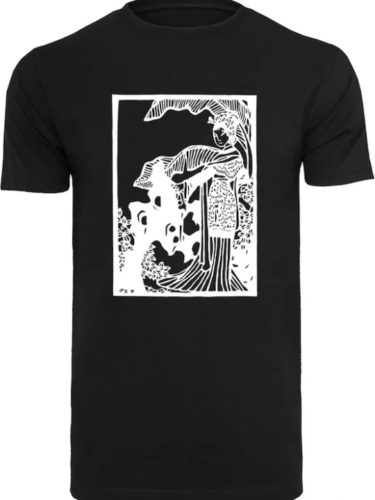 Foto van product Merchcode Shirt 'Chinese Beauty X' grijs / zwart / wit