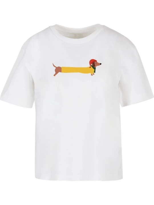 Foto van product Merchcode Shirt 'Christmas Dog' bruin / geel / rood / wit