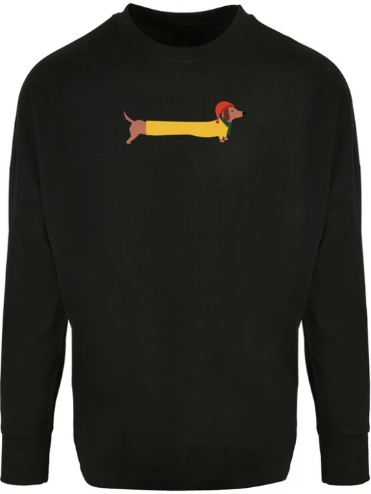 Foto van product Merchcode Shirt 'Christmas Dog' bruin / geel / rood / zwart