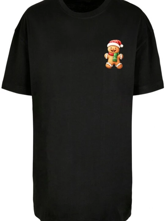 Foto van product Merchcode Shirt 'Christmas Ginger' karamel / bloedrood / zwart / wit