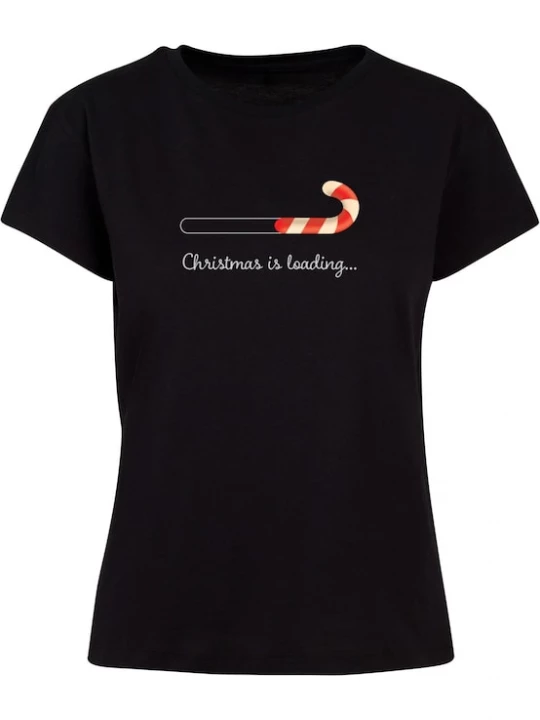 Foto van product Merchcode Shirt 'Christmas Loading' rood / zwart / offwhite