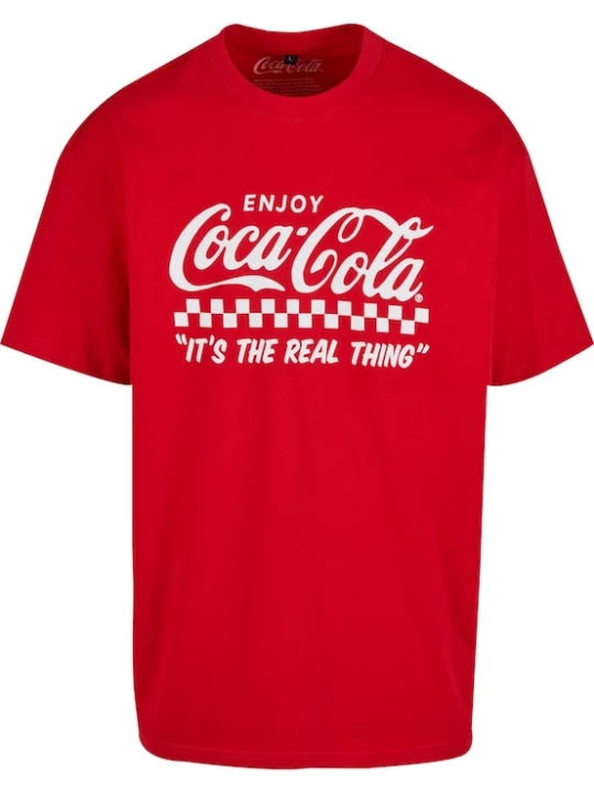 Foto van product Merchcode Shirt 'Coca Cola Enjoy Coke' rood / wit