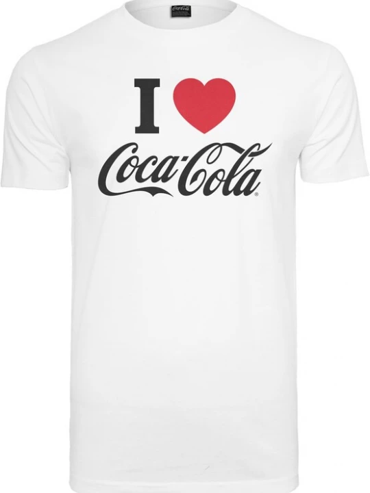 Foto van product Merchcode Shirt 'Coca Cola I Love Coke' rood / zwart / wit